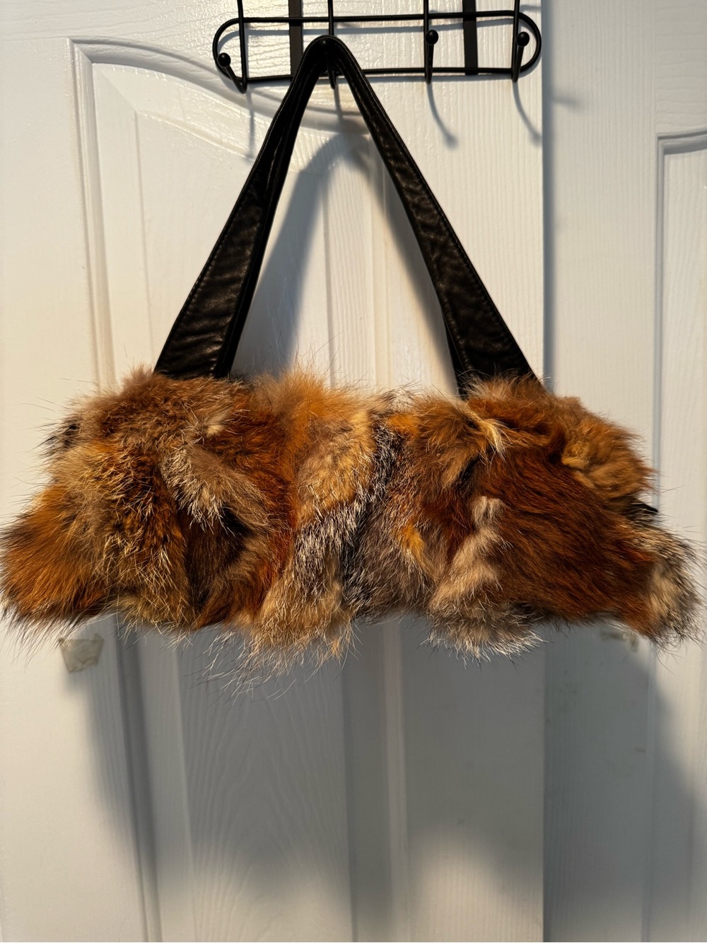Paolo Masi Made in Italy Fur with Leather Shoulder Bag